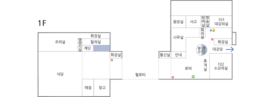 연수원 1층 배치도